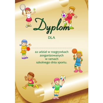 Dyplom A4 Sportowy D25